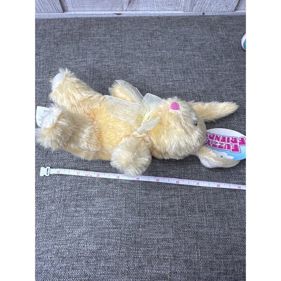 Easter Plush Yellow Bunny Hair Bows Beaded Bracelet & Marble Bouncy Ball Toys - Picture 4 of 7